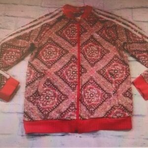 Stylish Red Patterned Women's Jacket